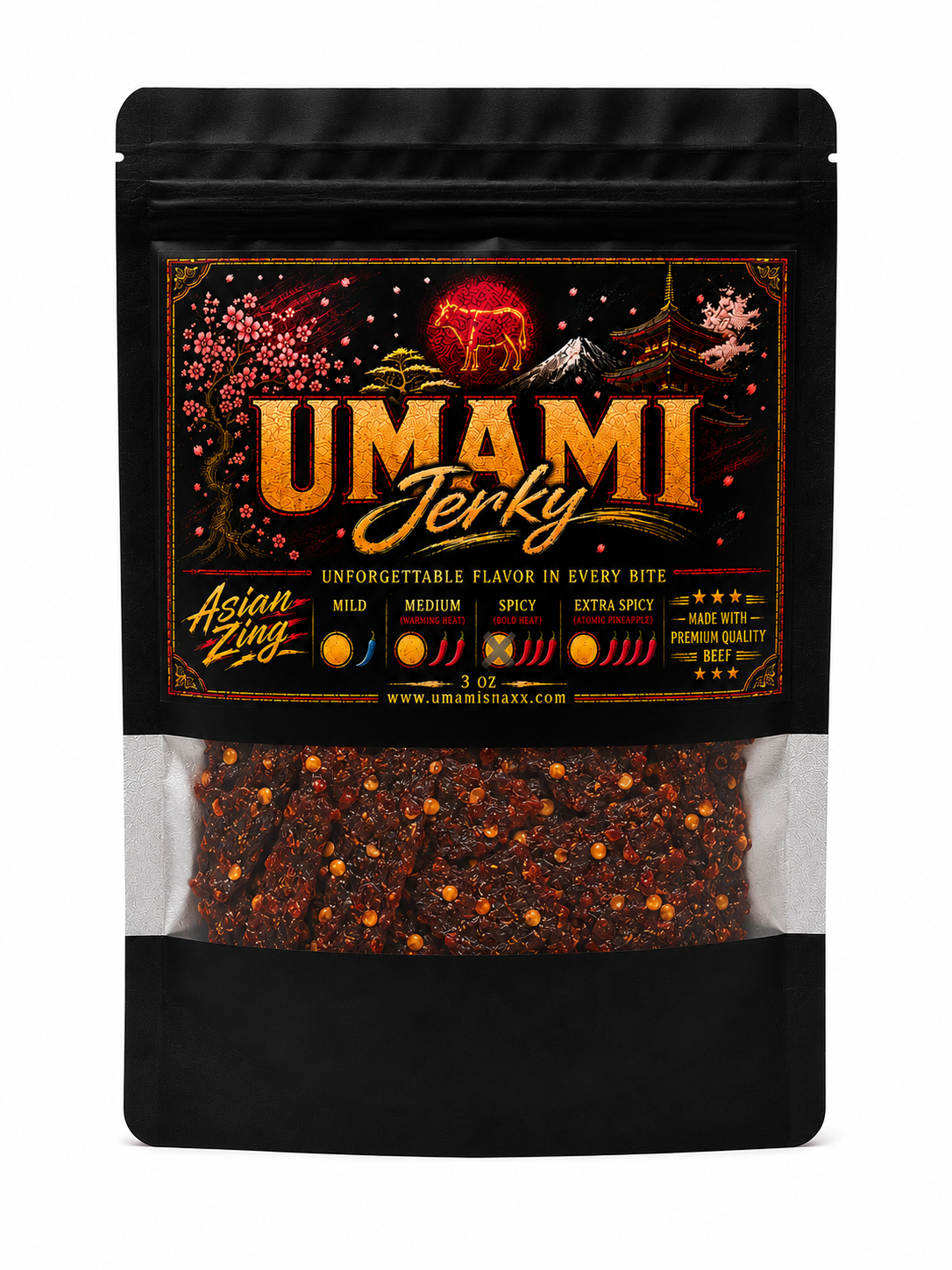 UMAMI JERKY - (SPICY) 3 oz